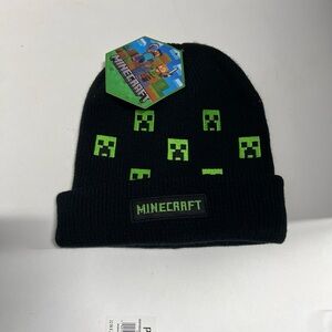 Adult Creeper Beanie - Black and Green